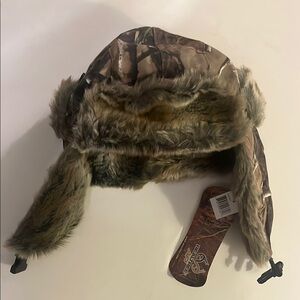 Camo Fur-Lined Trapper Hat